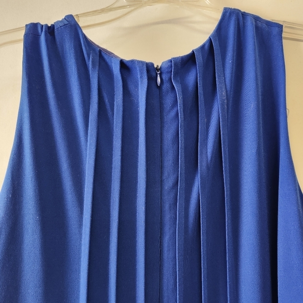 Calvin Klein blue midi dress size Large with pockets - Picture 4 of 11